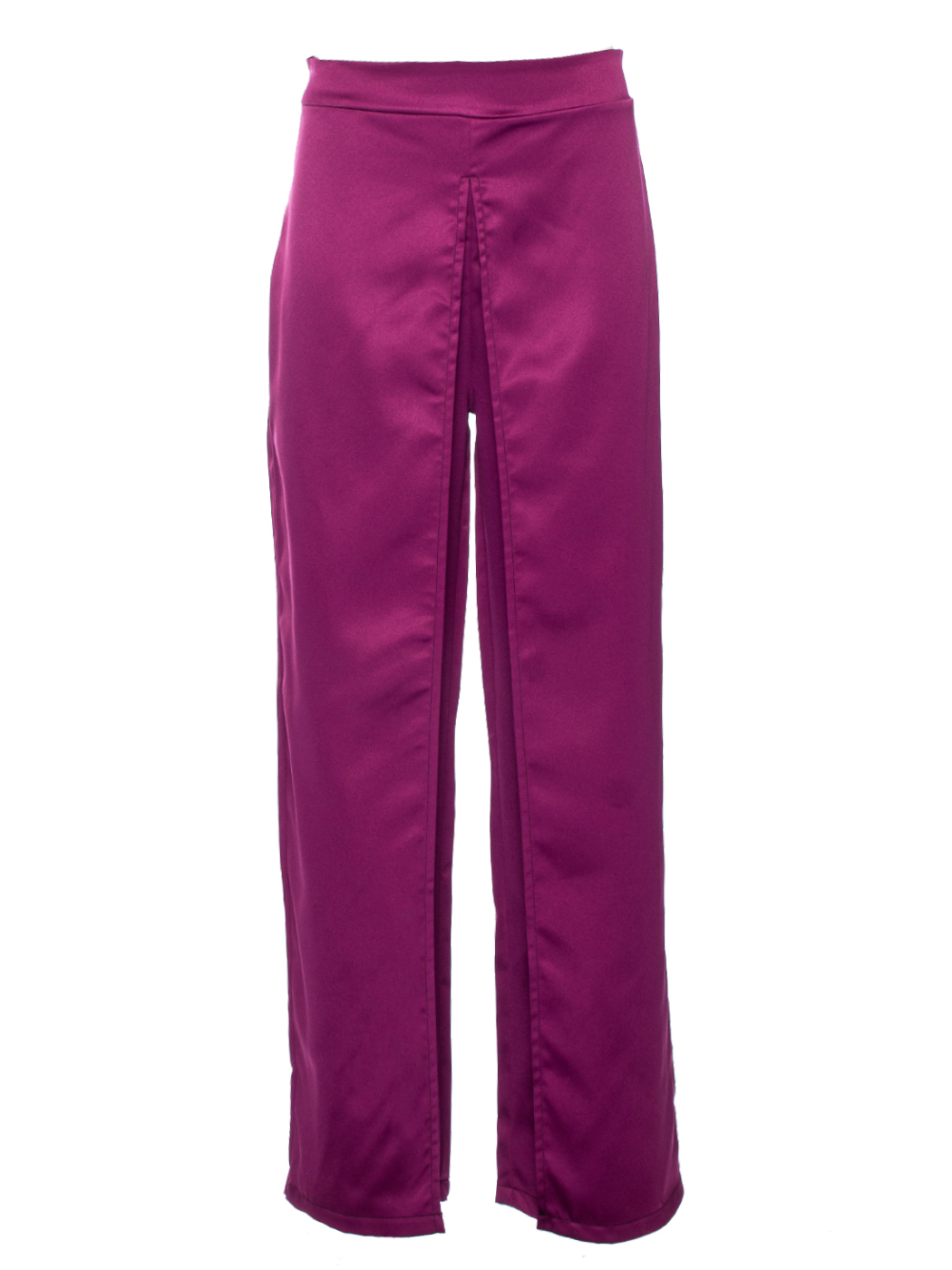 PANTALONE LUNGO A PALAZZO, 4 TG  - BURGUNDY